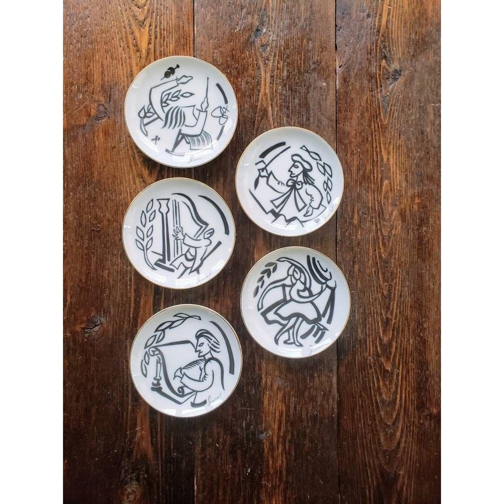 The Arts Endicott-Seymour Mini Artist‎ themed plates | handpainted Japan